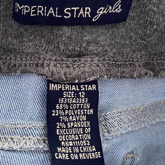 Imperial Star Girls Elastic Waist Jeggings (Size: 12) - Picture 3 of 6